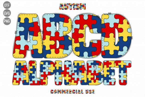 Autism: A Playful Color Font for Vibrant Design