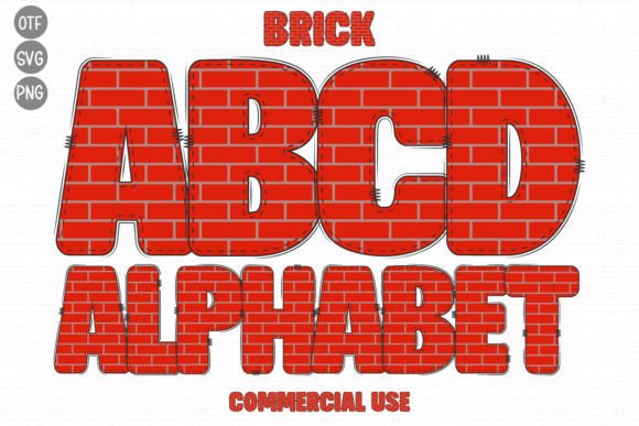 Brick: A Unique Color Font for Creative Design