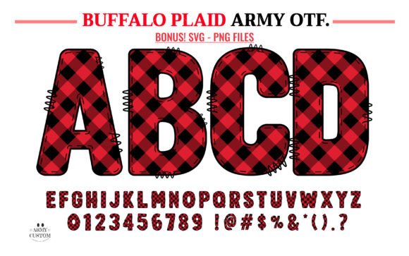 Buffalo Plaid Army: Festive Typography for Impactful Design