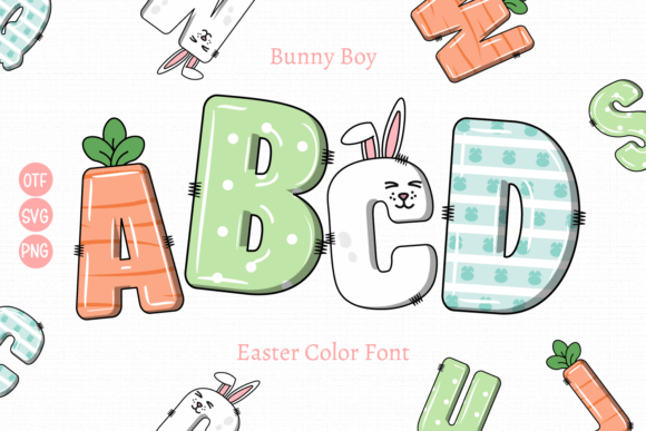 Bunny Boy: A Charming Easter Font for Vibrant Designs