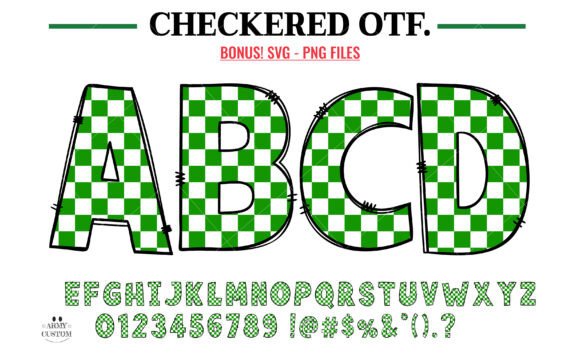 Checkered Green: A Font for Celebratory Design