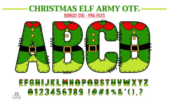 Christmas Elf Army: Festive Typography for Creative Design