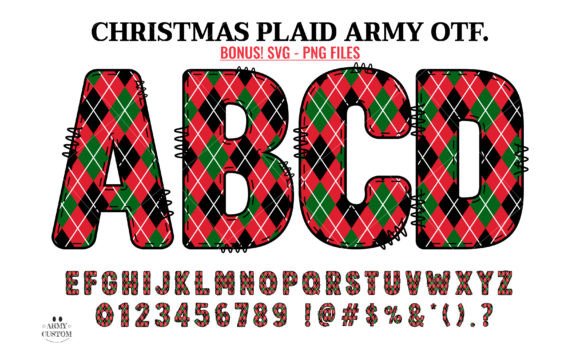 Christmas Plaid Army: Elevate Holiday Design with Festive Typography