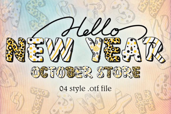 Elevate Your Design with the New Year Black and Gold Alphabet