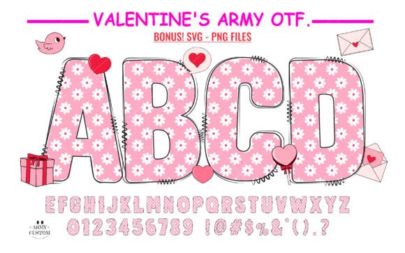 Love Valentine's Army Flower: A Font for Heartfelt Design