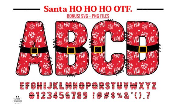 Santa HO HO HO Font: A Whimsical Design Asset