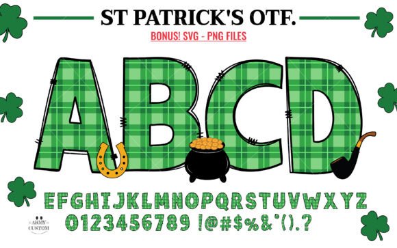 St. Patrick's Day Plaid: A Festive Font for Vibrant Designs