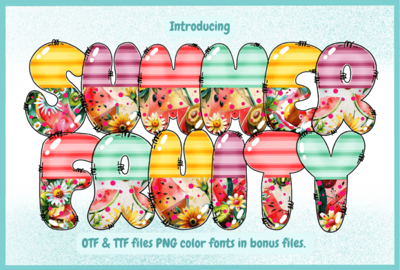 Summer Fruity: A Bold Display Font for Vibrant Design