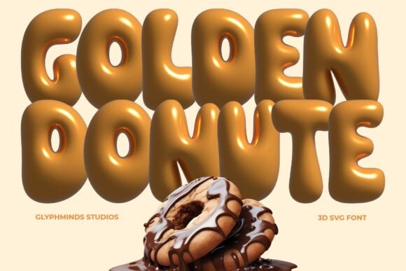 Sweeten Your Typography with the Golden Donut 3D SVG Font