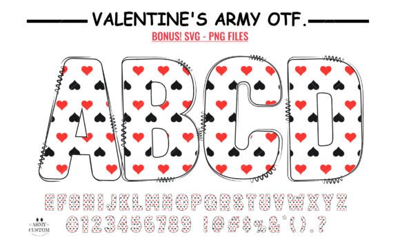 Valentine's Army Heart: A Font for Expressive Design